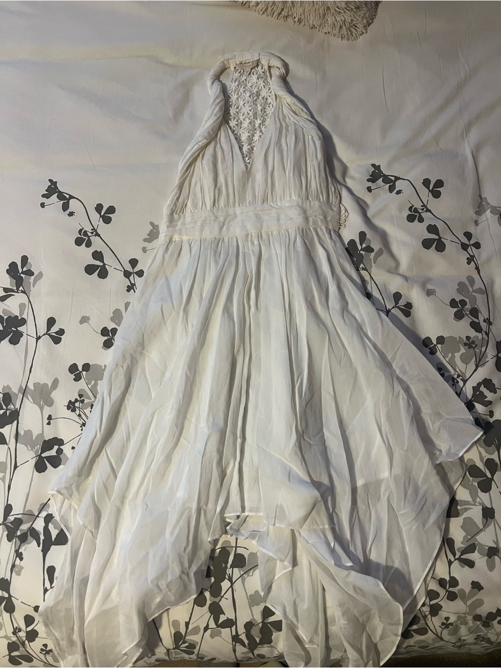 White Guess Marilyn Monroe Style Lace-Detail Women’s Dress
